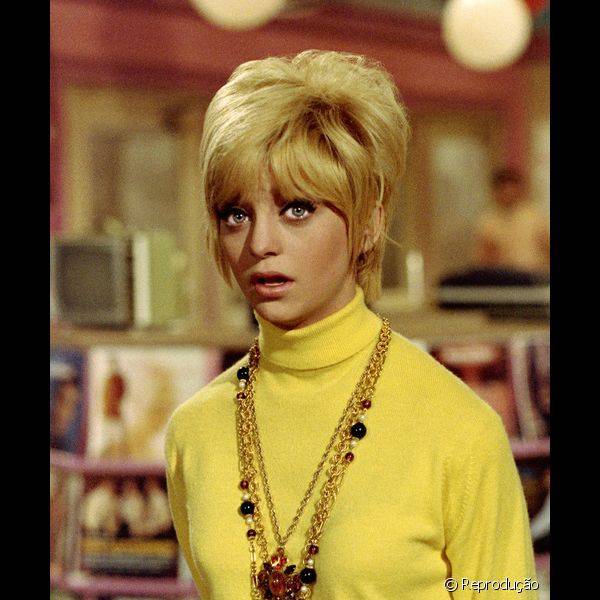 Goldie Hawn comecou sua carreira em pleno movimento Mod, e suas maquiagens traduzem esse estilo de forma bastante precisa 